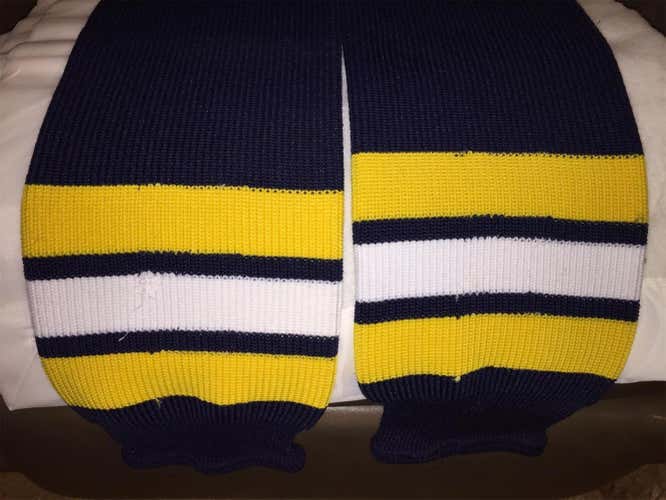 UNIVERSITY OF MICHIGAN GAME WORN BAUER  SOCKS