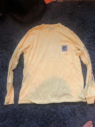 Yellow Men's Vineyard Vines Medium Long Sleeve Shirt