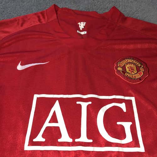 Men's L Nike Manchester United AIG Jersey