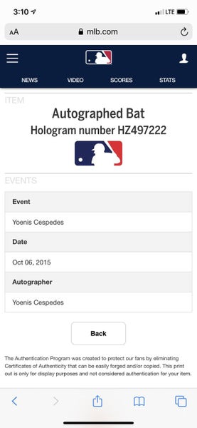MLB Yoenis Cespedes MLB Fan Shop
