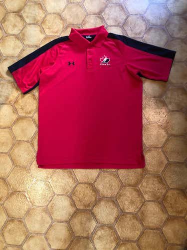Red Adult Under Armour Team Canada Hockey Shirt - Size M
