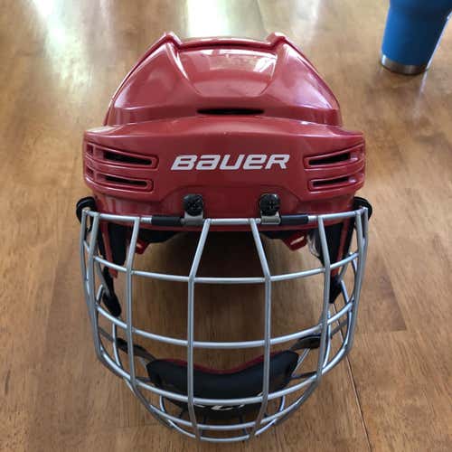 Bauer Re-Akt 75 Helmet Medium Red W/CCM Medium Cage