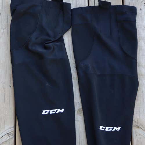 Black Senior Large CCM Pro Stock Socks
