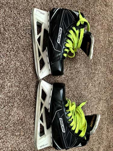 Junior Used Bauer Supreme S170 Hockey Goalie Skates Regular Width Size 5.5