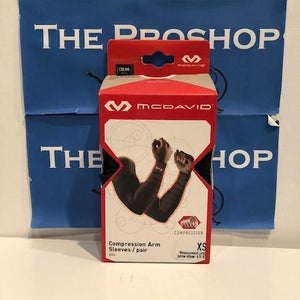 New McDavid Compression Arm Sleeves - PAIR- Black XS