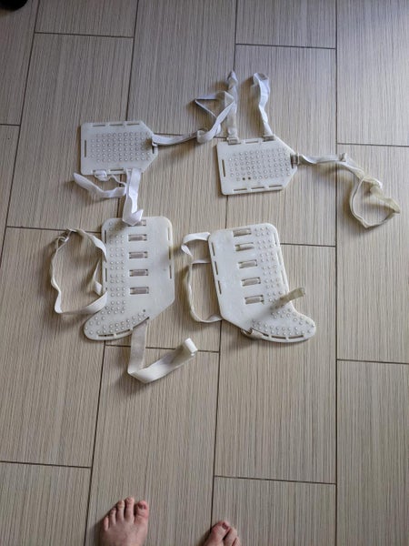 Used rollerfly goalie roller hockey sliders