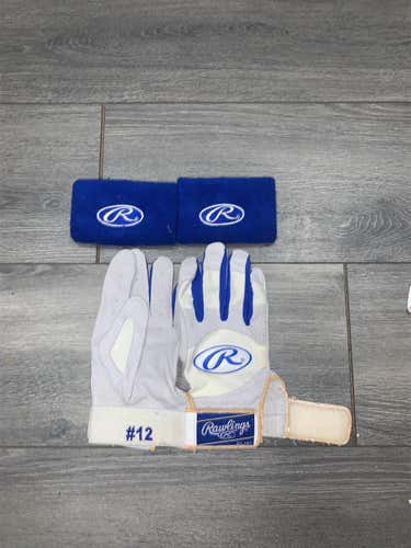 Roberto Alomar Toronto Blue Jays Used Batting Gloves / With 2 Blue Wrist Bands