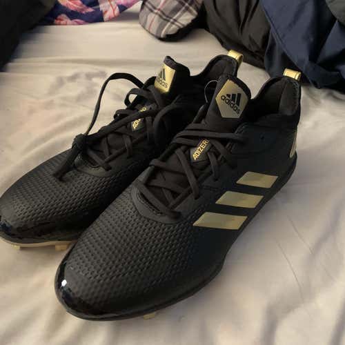 Adidas ADIZERO Afterburners Black And Gold Size 12.