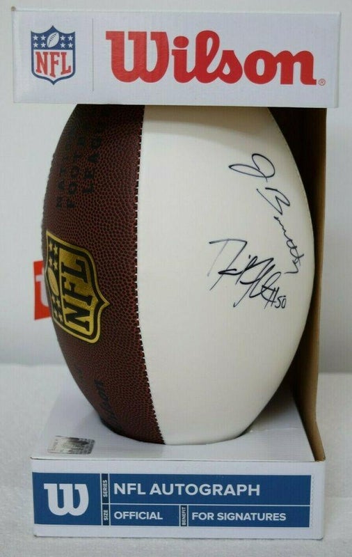 Authentic Signed Jacoby Brissett #7 Colts and #50 player Football