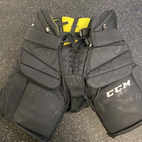 Black Used Medium CCM Premier R1.9 Pro Stock Hockey Goalie Pants