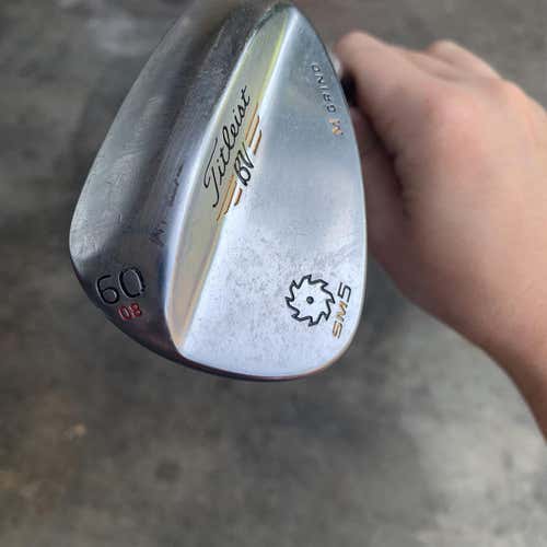 Used Right Handed Vokey SM5 Tour chrome wedge Stiff Flex Steel Shaft Wedge