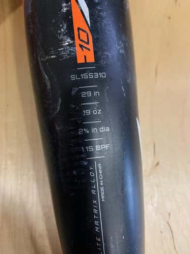 Used Kid Pitch (9YO-13YO) 2015 USSSA Certified Easton Alloy S3 Bat (-10) 19 oz 29"