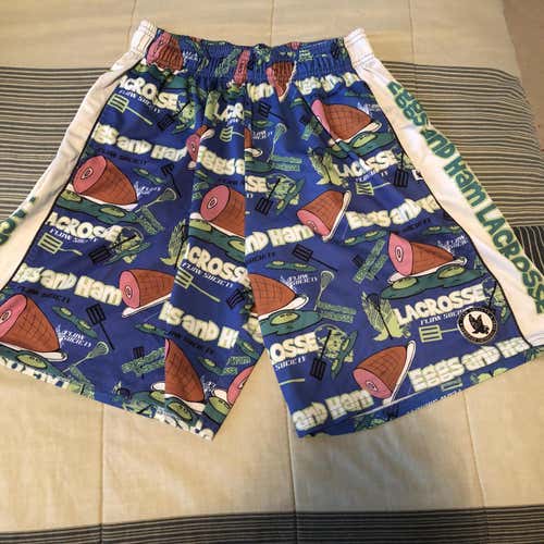 Flow Society Eggs and Ham Lacrosse Shorts M