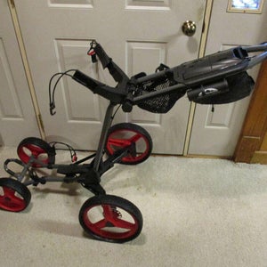 Used Sun Mountain Pathfinder 4 Push/Pull Cart Magnetic / Gray / Red
