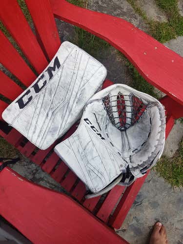 White Senior Used CCM Regular Extreme Flex III Pro Pro Stock