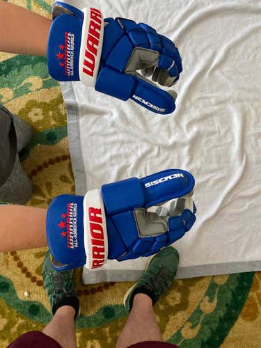 Blue New Warrior Nemesis 12" Goalie Gloves