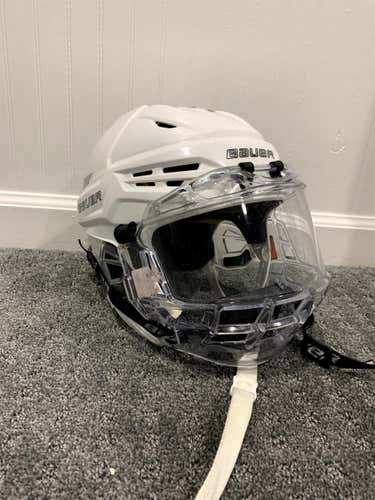Used Small Bauer Re-Akt 95 Helmet With Full Face Shield