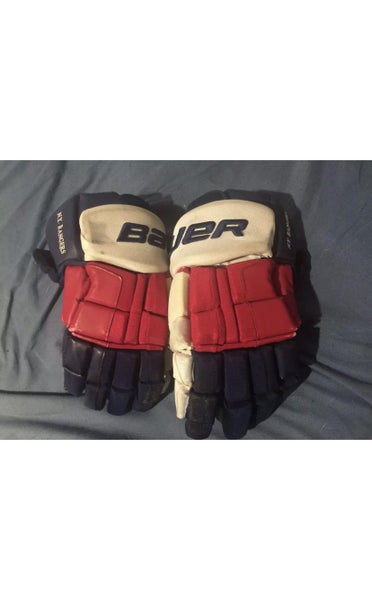 NY Rangers Bauer Supreme TotalOne Pro Stock Hockey Gloves