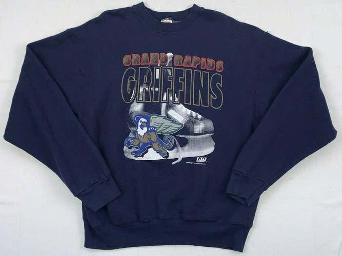 grand rapids griffins ihl hockey vintage 90s crewneck sweatshirt sz xl