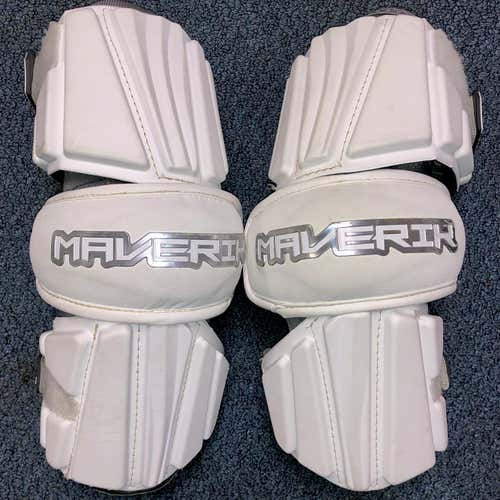 White Maverik Max Arm Pads