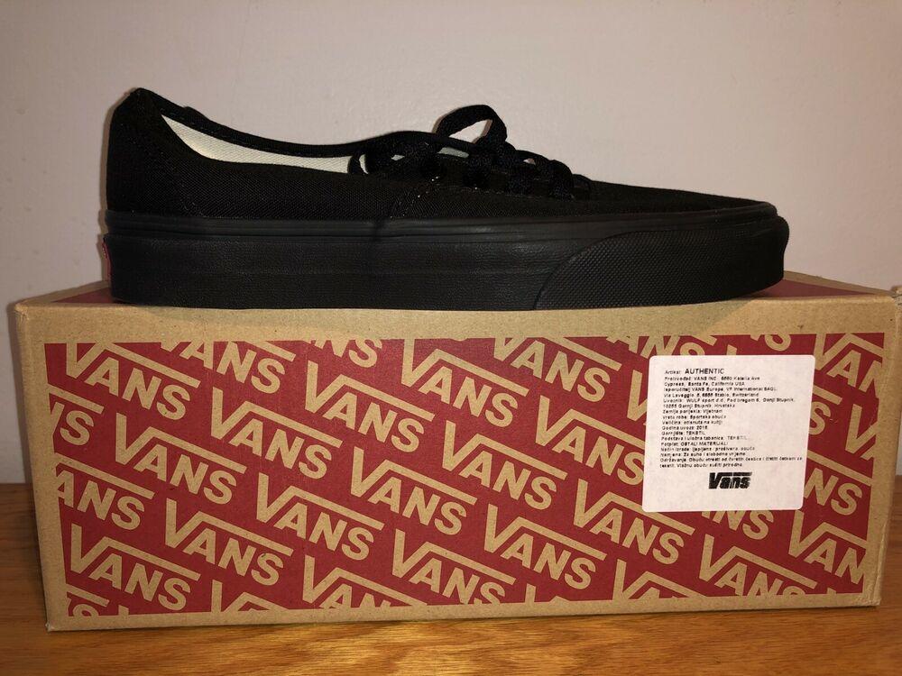 all black vans size 4.5