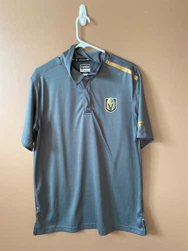 Grey And Gold Vegas Golden Knights Large Golf Shirt