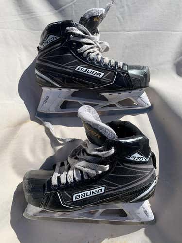 Used Bauer Supreme S170 Hockey Goalie Skates Regular Width Size 8.5