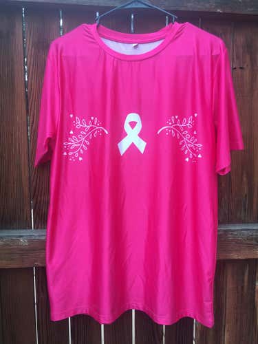 Breast Cancer Awareness Charity Warmup Shooter Shirt Adult Medium