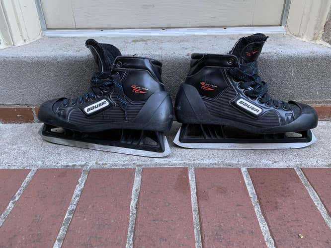 Senior Used Bauer Reactor 3000 Hockey Goalie Skates Regular Width Size 9