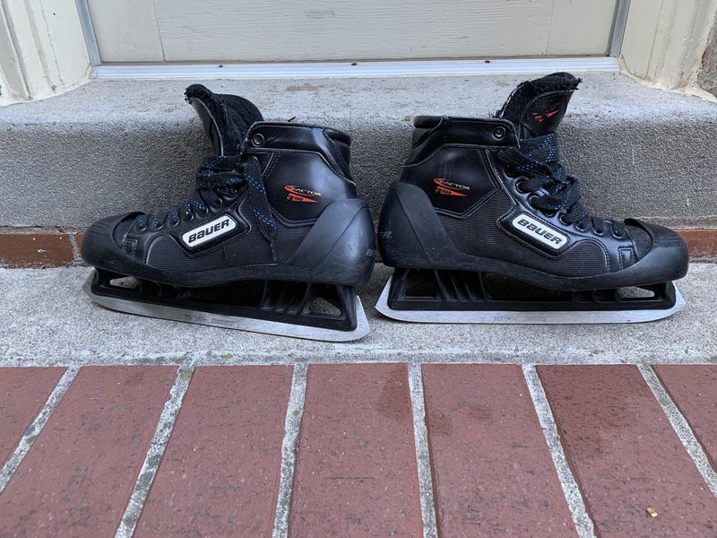 Senior Used Bauer Reactor 3000 Hockey Goalie Skates Regular Width Size 9