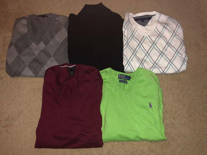 Banana Republic Hilfiger Polo Mens Long Sleeve Sweaters Cashmere Cotton Size M