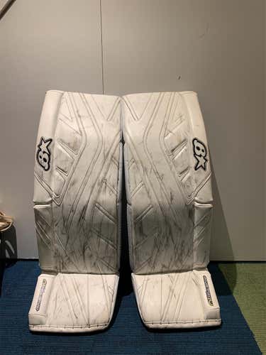 White Used 35" Brian's Brians Gnetik iv  Goalie Leg Pads