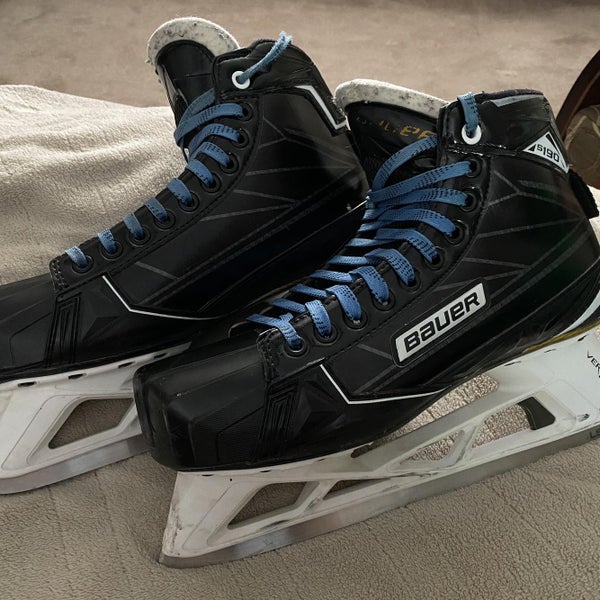 Used Bauer Supreme S190 Regular Width Size 9.5 Hockey Goalie Skates