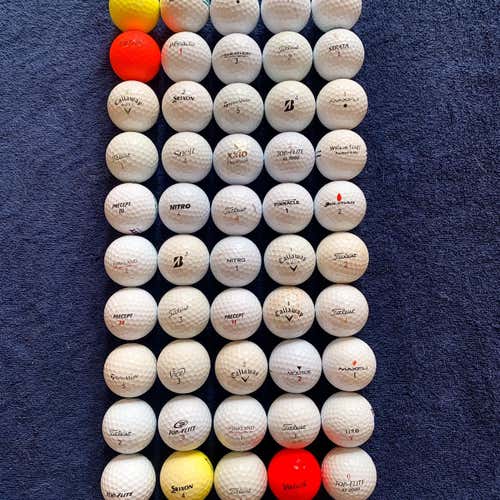 50 Assorted Range Balls Minor Scuff