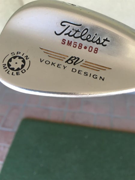 Used Right Handed Bob Vokey Spin Milled Tour Chrome Wedge Flex Steel Shaft Wedge