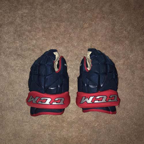 Blue Used CCM HG12 14" Pro Stock Gloves