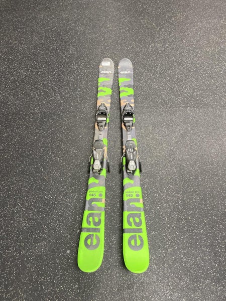 Used Elan Pinball 145 Cm Downhill Ski Mens Combo