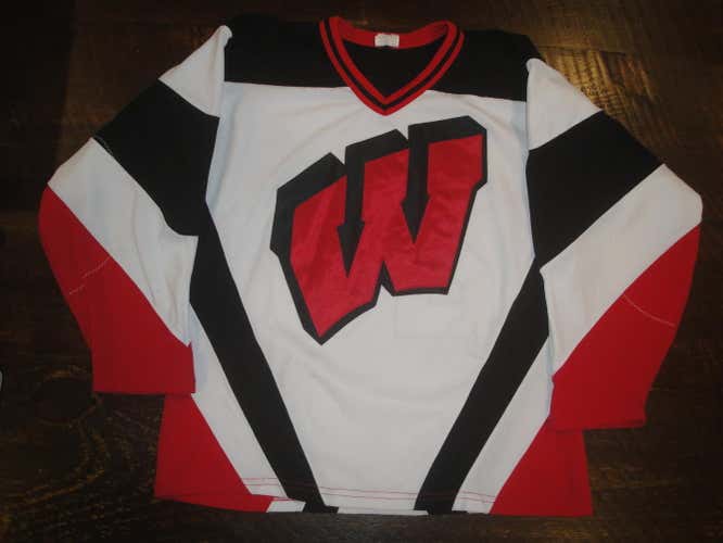 WHITE BLACK RED AK JERSEY ADULT SMALL TACKLE TWILL LOGOS 29
