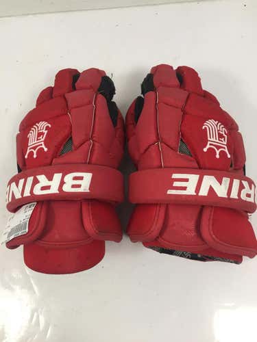 Used Brine 13 Lg Lacrosse Mens Gloves