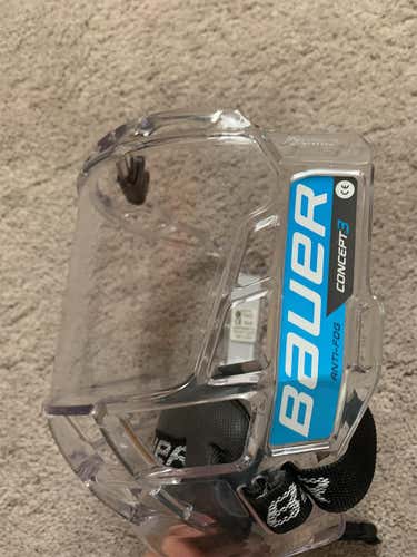 Barely Used Medium Bauer Concept 3 Full Shield Shield