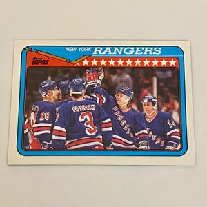 Vintage 1990 Topps 101 NEW YORK RANGERS Hockey Card - NM/MINT