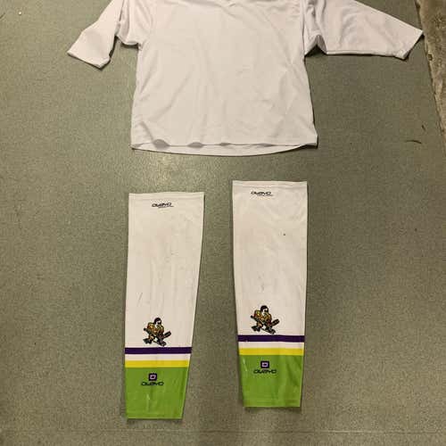 Mighty Ducks Socks With White Jersey