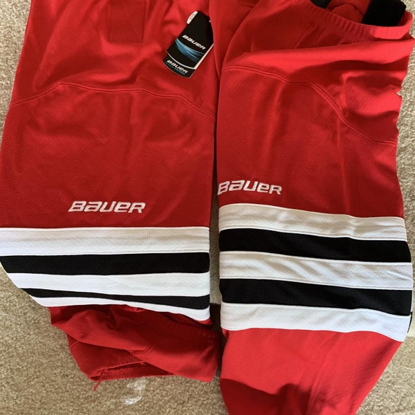 2 Pair - Red Chicago Blackhawks Senior Medium Bauer Socks