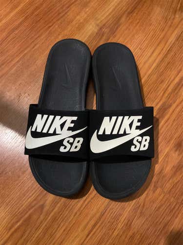 Black Men's Size 12 (Women's 13) Nike SB Slides Sandals