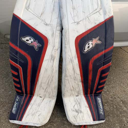 Red White Blue Used 33" 33+1.5 Brian's OPTiK FLX Goalie Leg Pads