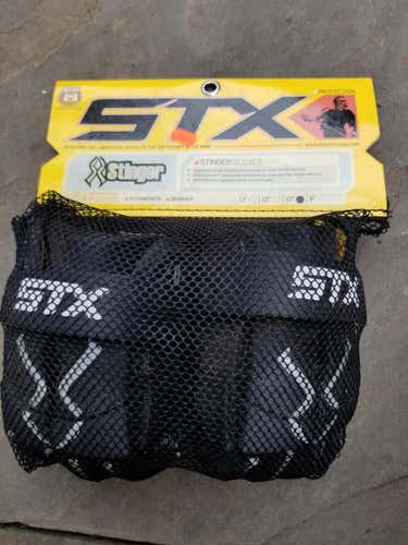 Black New STX Lacrosse Gloves 10"