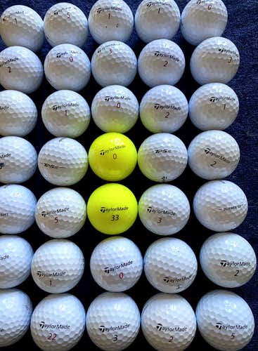 35 Assorted White TaylorMade Golfballs