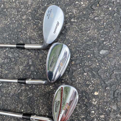 3 Wedge Set Titleist And Mizzuno 52, 55 And 60