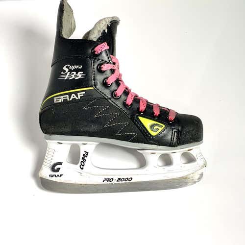 USED Graf Supra 135 Junior Hockey Skates Size 1