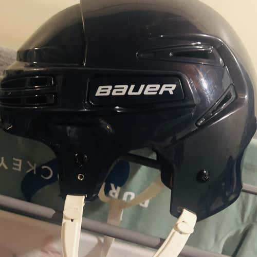 Blue Used Large Bauer Re-Akt 75  Helmet